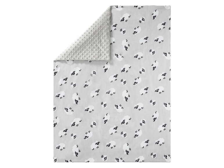 Gehe zu Vollbildansicht: LUPILU® Baby Decke, 72 x 97 cm, zum Wenden, eine Seite mit weichem Textil - Bild 2