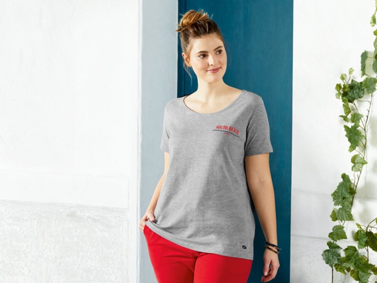 Gehe zu Vollbildansicht: ESMARA® T-Shirt Damen, in Single-Jersey-Qualität, mit Baumwolle und Elasthan - Bild 3