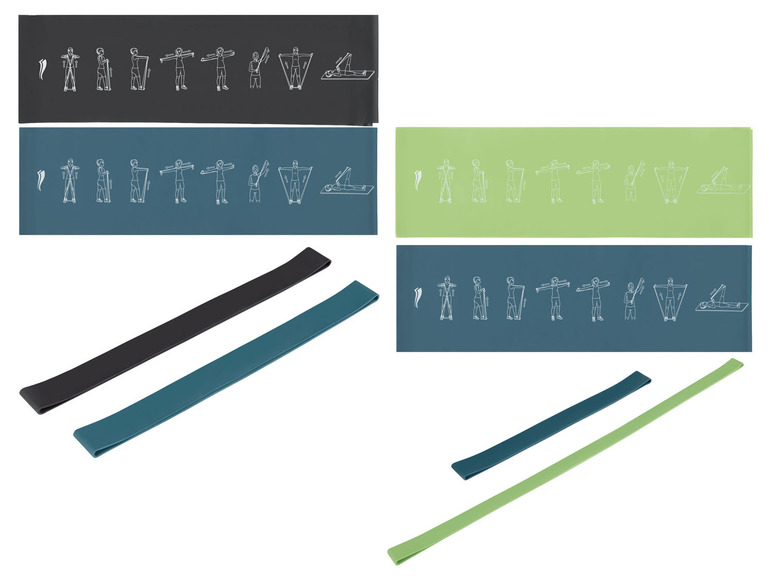 Go to full screen view: CRIVIT® fitness bands, 4-piece, made of latex - Image 1