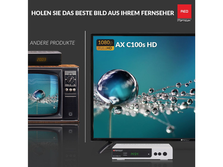 Gehe zu Vollbildansicht: Opticum AX C 100S HD PVR HDTV, DVB-C, HDMI, SCART, USB , PVR Ready - Bild 3