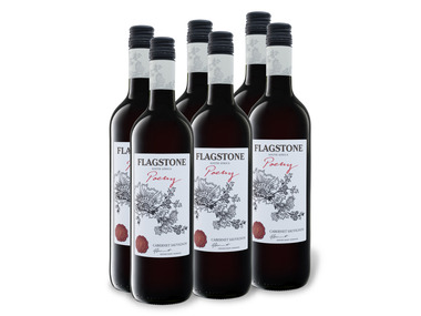6 x 0,75-l-Flasche Weinpaket Flagstone Poetry Cabernet Sauvignon trocken, Rotwein