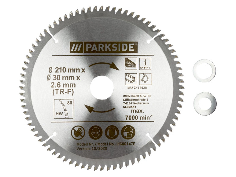 Gehe zu Vollbildansicht: PARKSIDE® Kreissägeblatt »PKSB 210«, 210 mm, aus Stahl - Bild 4