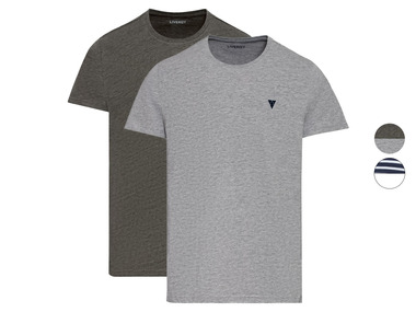 LIVERGY® T-Shirts Herren, 2 Stück, mit Bio-Baumwolle