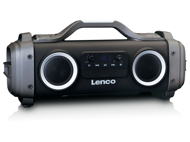 Gehe zu Vollbildansicht: Lenco SPR-200 IPX4 Boombox mit PLL FM-Radio, USB, SD und Lichtern - Bild 1