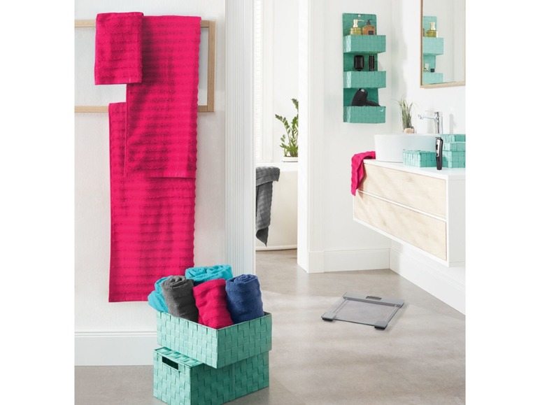Gehe zu Vollbildansicht: MIOMARE® Frottier-Handtücher-Set, 6-teilig, mit Hoch-Tief-Struktur, aus reiner Baumwolle - Bild 9