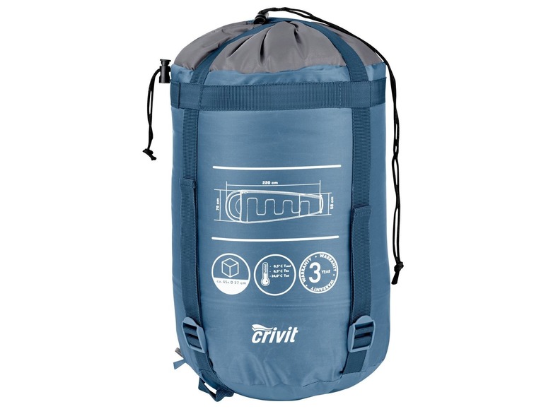 Gehe zu Vollbildansicht: CRIVIT® Schlafsack, mit Reißverschluss, Wärmeleiste, inklusive Kompressions-Packsack - Bild 17