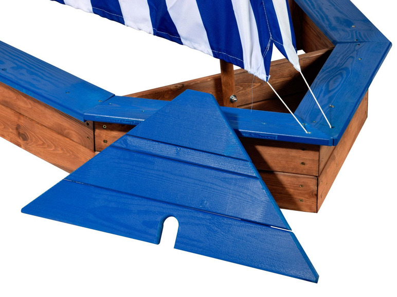 Gehe zu Vollbildansicht: dobar Sandkasten Schiff, mit Segel, Truhe als Aufbewahrungsmöglichkeit, aus Kiefernholz - Bild 5