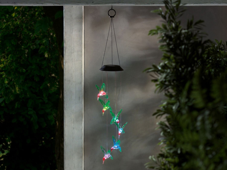Gehe zu Vollbildansicht: MELINERA® Solar-Windspiel, 6 LEDs, mit Farbwechsel, Dämmerungssensor - Bild 3