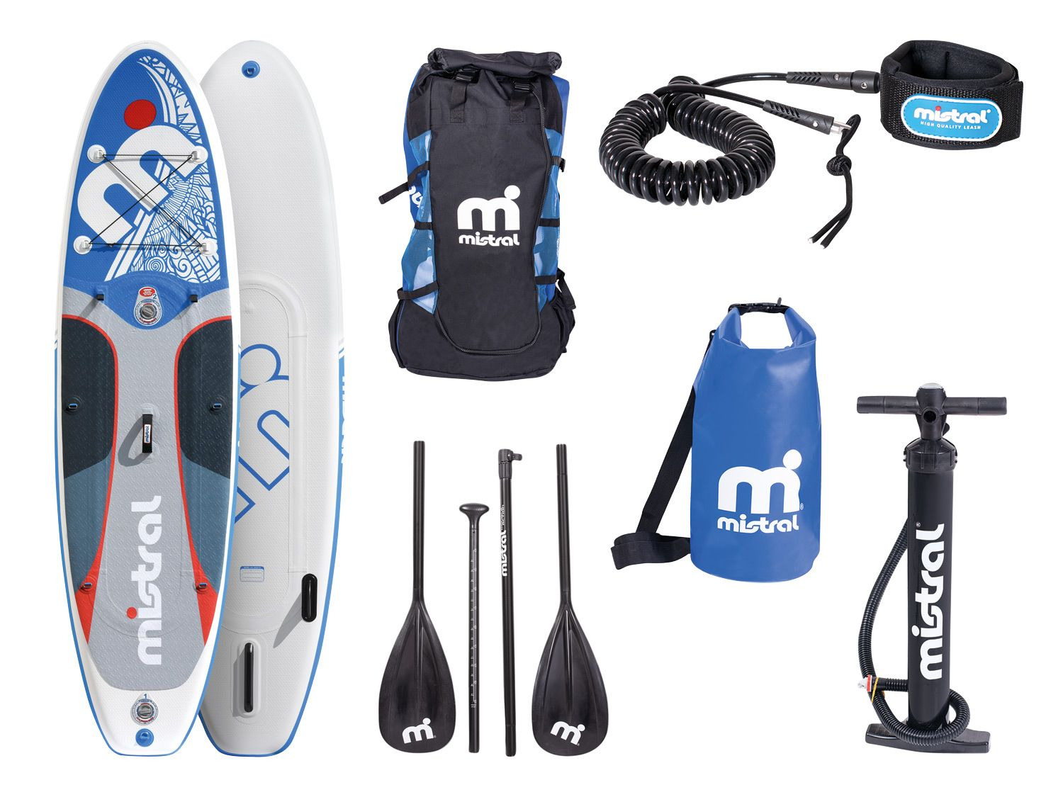 mistral Stand up Paddleboard, 150 kg Belastbarkeit, 3 Finnen, Doppelkammer Lidl.de