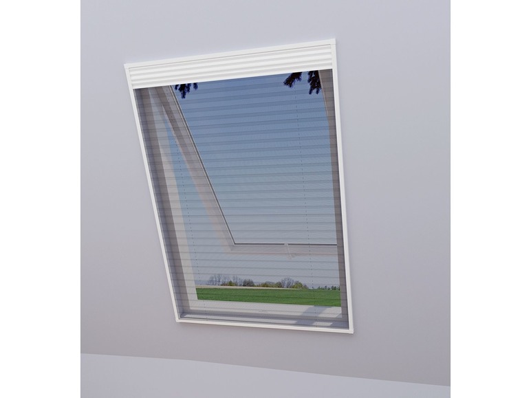 Gehe zu Vollbildansicht: wip Aluminium 2 in 1 Dachfenster Fliegengitter + Sonnenschutz, weiß - Bild 3