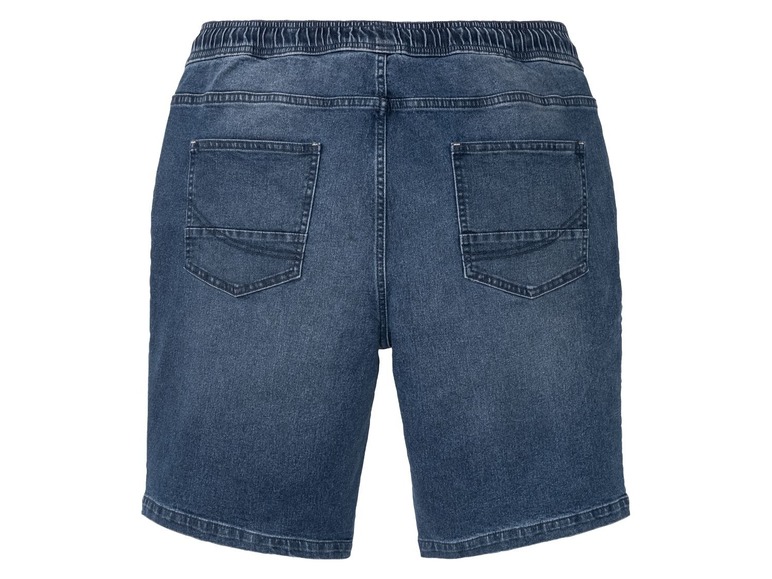 Gehe zu Vollbildansicht: LIVERGY® Bermuda Jeans Herren, Gummizugbund mit Bindeband, mit Baumwolle - Bild 4