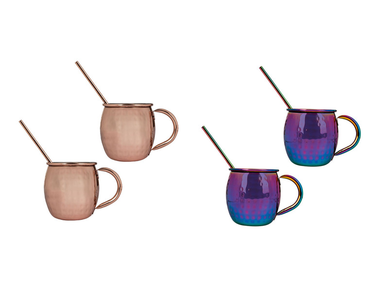 Go to full screen view: ERNESTO® Moscow Mule mug set, 4 pieces - Image 1