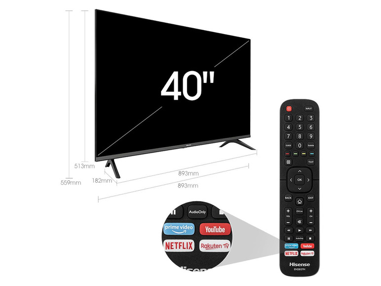 Gehe zu Vollbildansicht: Hisense Fernseher HD/FHD SmartTV A5600F - Bild 4
