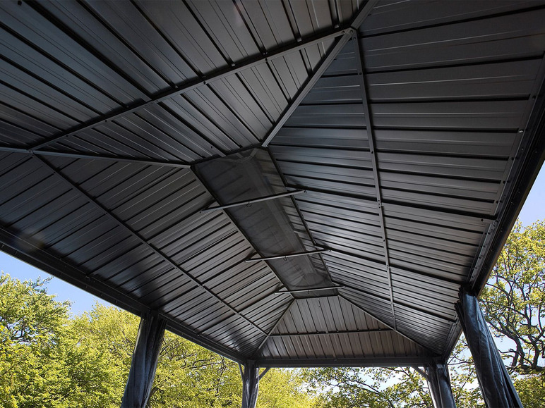 Gehe zu Vollbildansicht: SOJAG Canada Pavillon »Messina«, aus Aluminium, Stahldach mit Lüftung, inkl. Fliegengitter - Bild 19