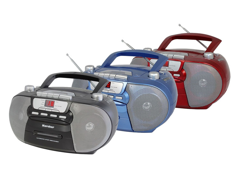 Gehe zu Vollbildansicht: Karcher RR 5040 Oberon tragbares Radio mit CD-Player - MW / UKW - Kassette - Bild 1
