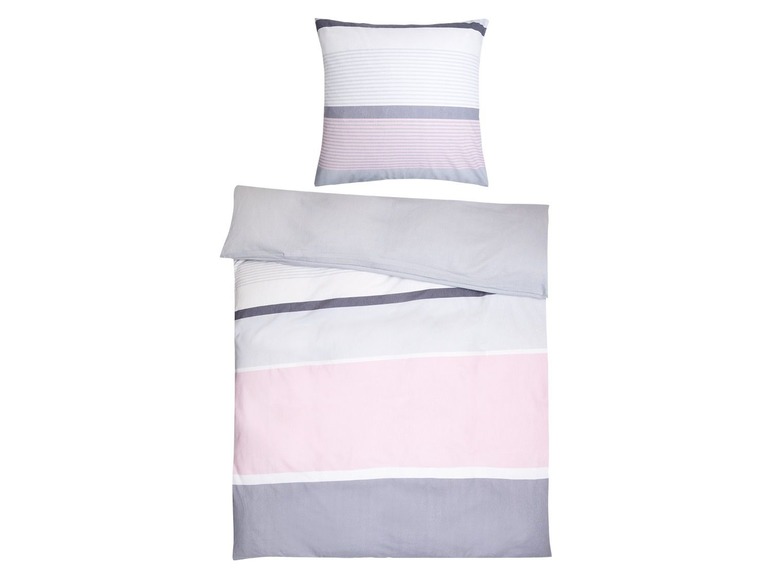Gehe zu Vollbildansicht: Castell Biber Bettwäsche Stripes Pink - Bild 2