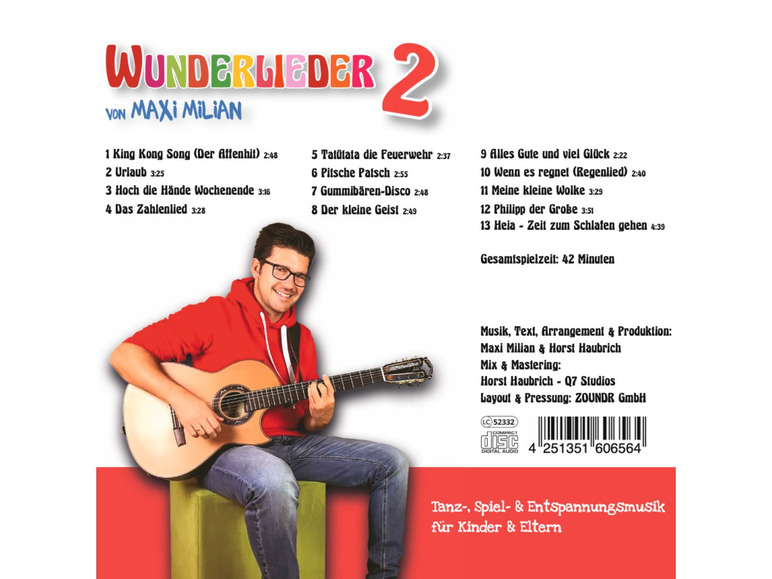 Gehe zu Vollbildansicht: MAXITRAT meiVEREIN e.V. Wunderlieder 2 - Maxi Milian - Compactdisc - Bild 2