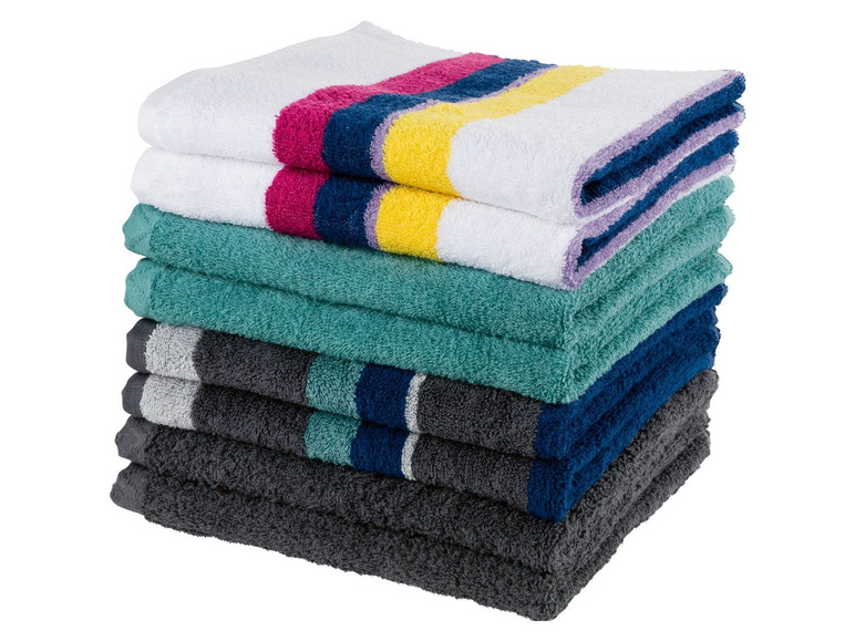 Gehe zu Vollbildansicht: MIOMARE® Handtuch, 2 Stück, 50 x 100 cm, aus reiner Baumwolle - Bild 1