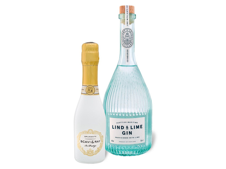 Gehe zu Vollbildansicht: Lind & Lime Gin 0,7l 44% Vol + Scavi & Ray 0,2l 10,5% Vol - Bild 1