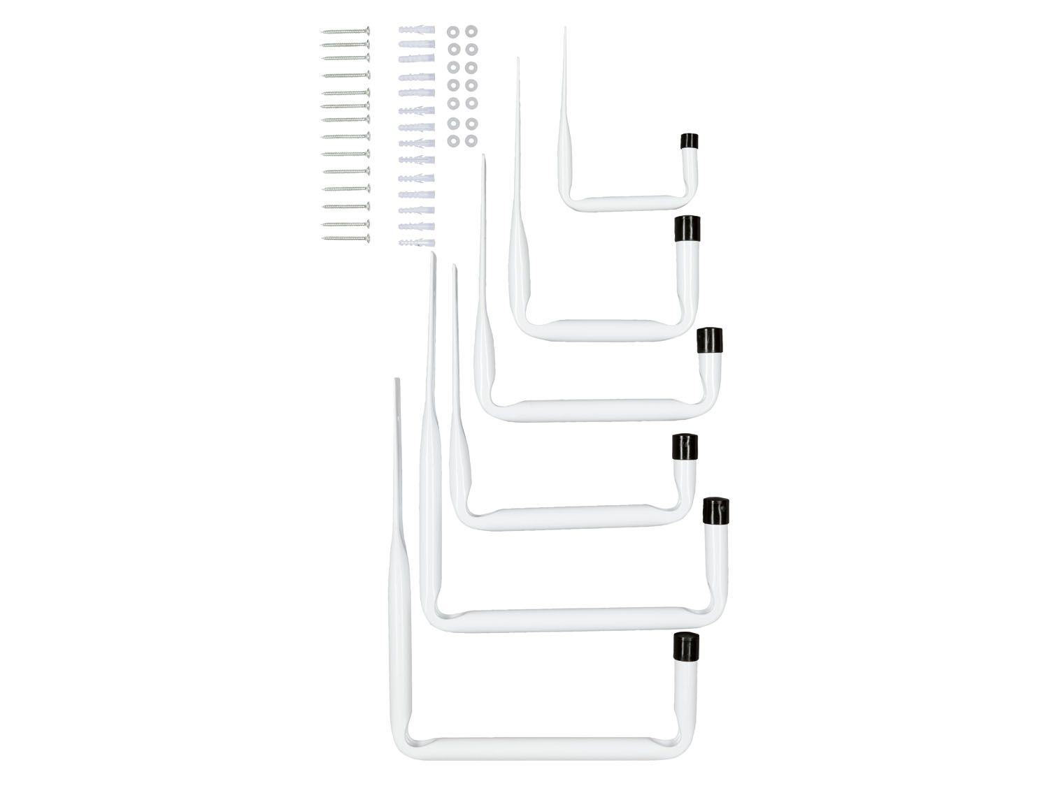 PARKSIDE® Haken-Set, 6-teilig, je 5 kg Tragkraft, aus Stahl - Lidl.de