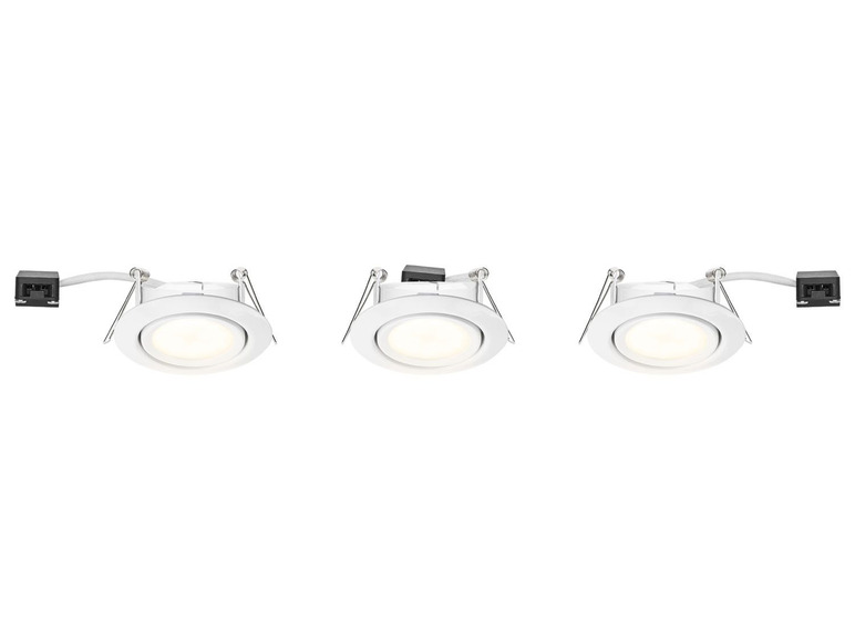 Gehe zu Vollbildansicht: LIVARNO LUX® LED-Einbauleuchten, 3 Stück, 3 Dimmstufen per Wandschalter, schwenkbare Spots - Bild 3