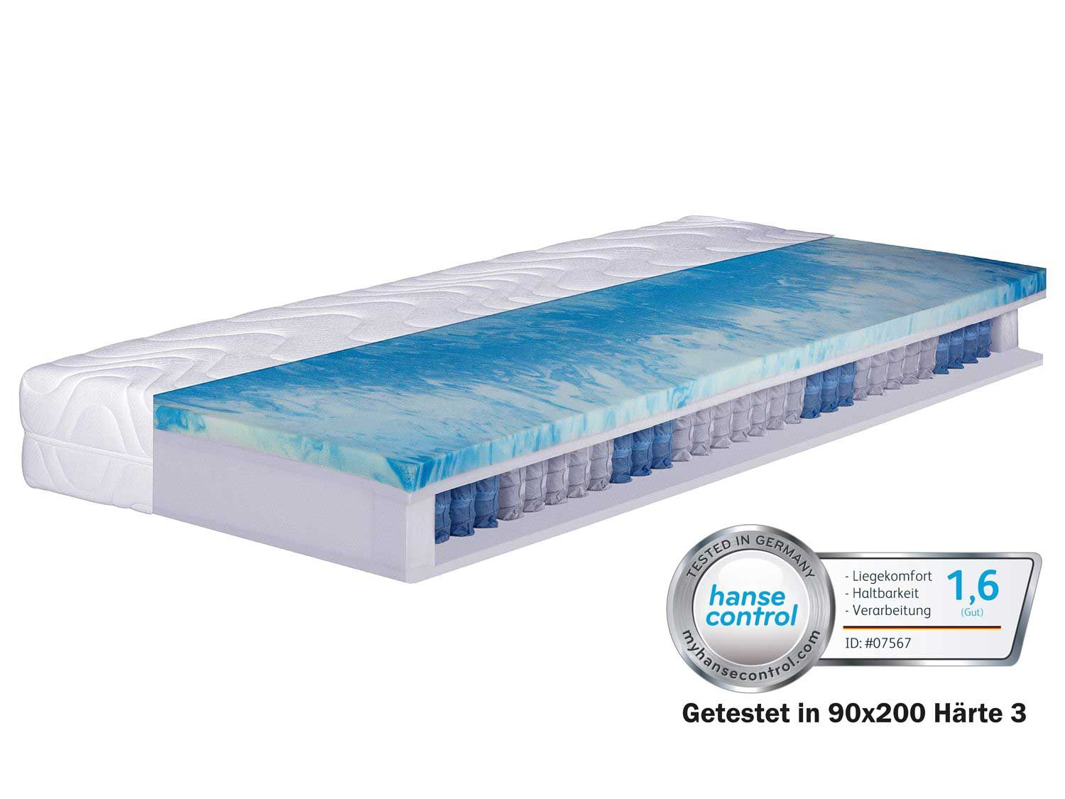 Matratze 180x200 Cm BRAVO 7 Zonen H3 H5