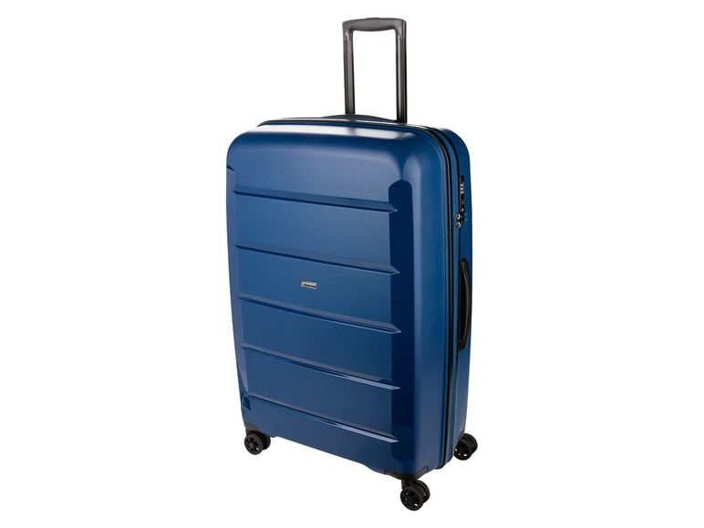 Gehe zu Vollbildansicht: TOPMOVE® Koffer, 90 L Volumen, bis 28 kg Füllgewicht, 4 Rollen, Polypropylen-Schale, blau - Bild 1