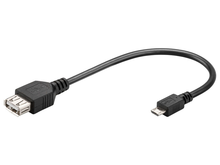 Gehe zu Vollbildansicht: Goobay USB 2.0 Hi-Speed Adapter, schwarz, 0,2 m - Bild 1