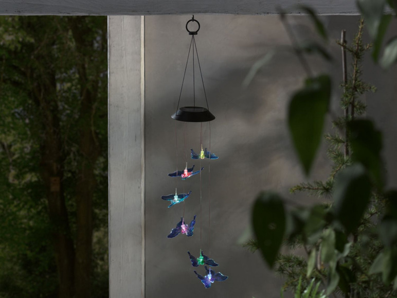 Gehe zu Vollbildansicht: MELINERA® Solar-Windspiel, 6 LEDs, mit Farbwechsel, Dämmerungssensor - Bild 12