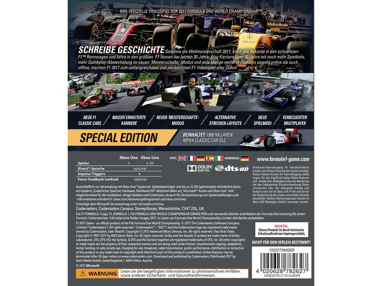 Gehe zu Vollbildansicht: Koch Media F1 2017 (Special Edition) - Konsole XBox One - Bild 2