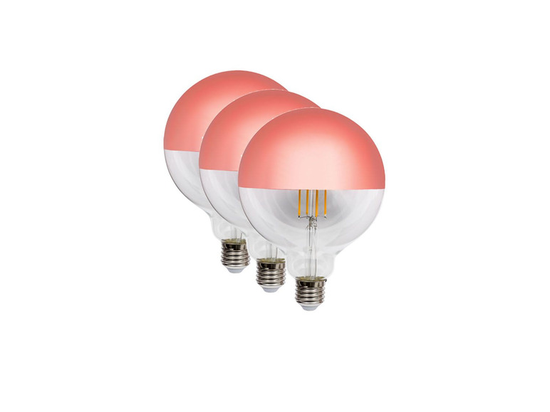 Gehe zu Vollbildansicht: LIVARNO LUX® LED-Leuchtmittel Filament Birne, 3er Set, E27 Fassung - Bild 2