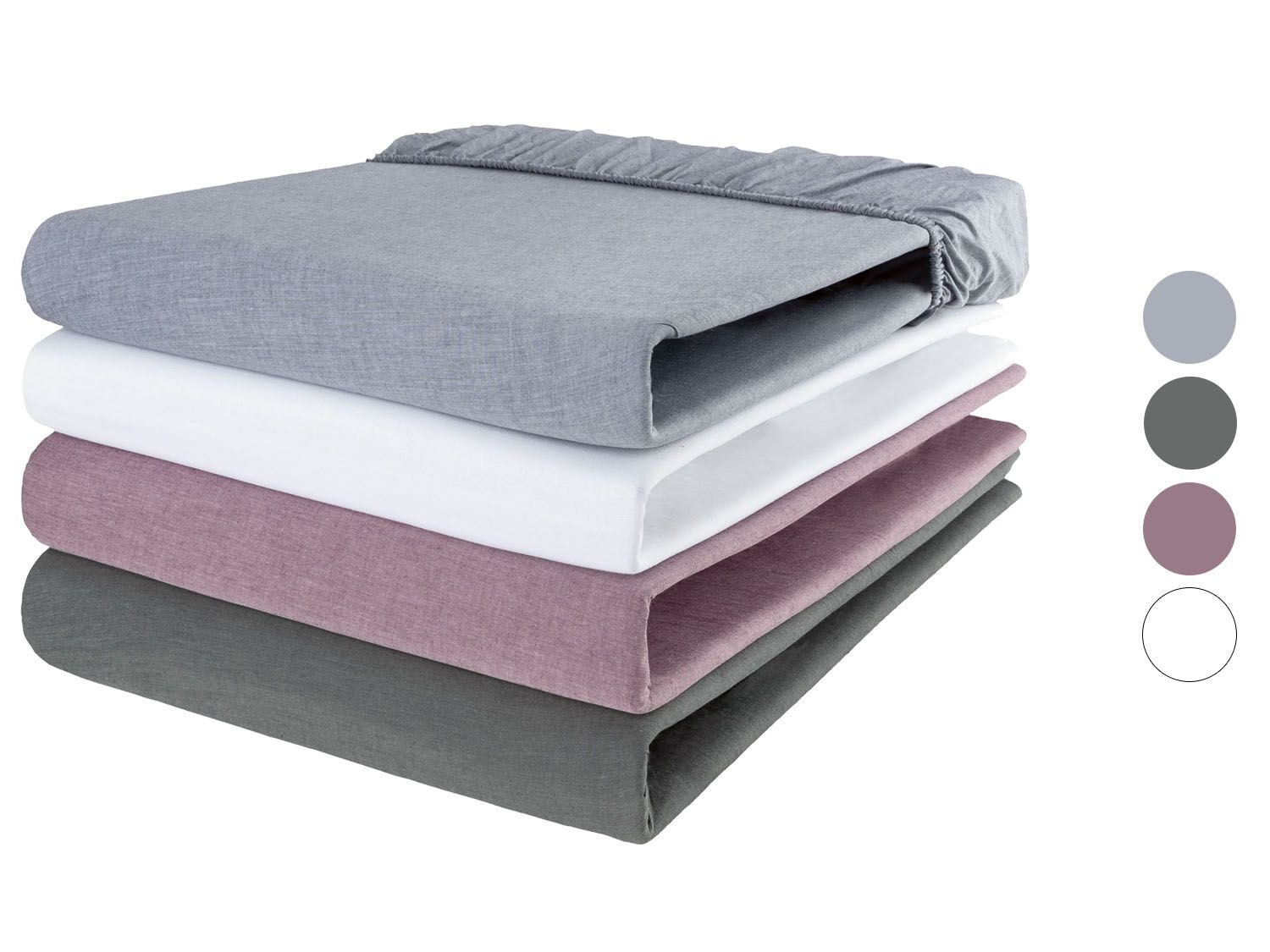 MERADISO® Chambray Spannbettlaken, 180200 x 200 cm Lidl.de