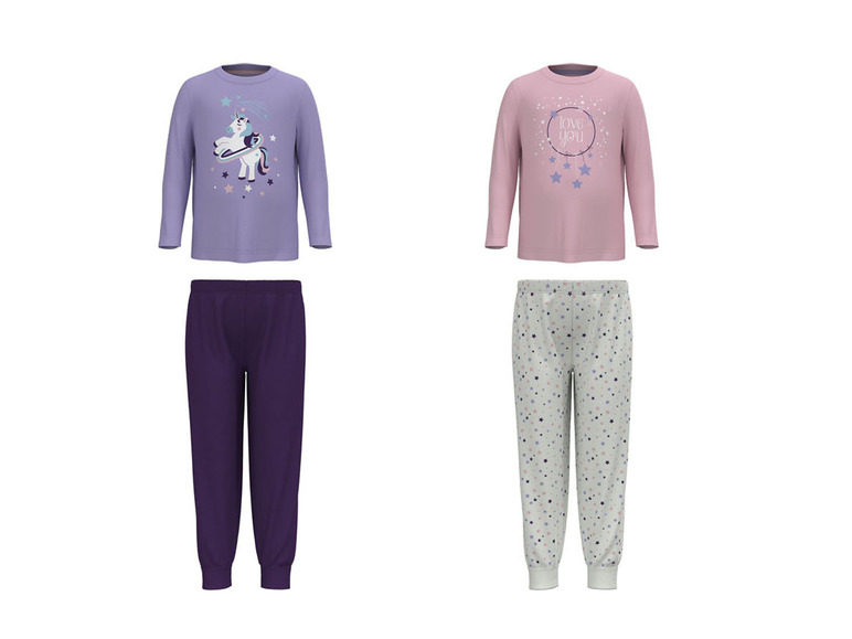 Gehe zu Vollbildansicht: LUPILU® Kleinkinder Pyjama Mädchen, aus reiner Baumwolle - Bild 1