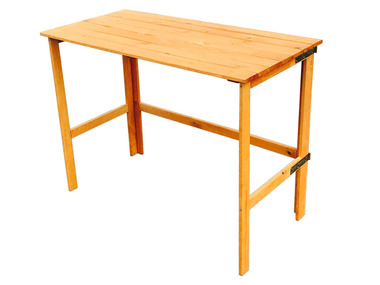 Promadino Pflanztisch, klappbarer Gartentisch, honigbraun, klappbare Tischfüße