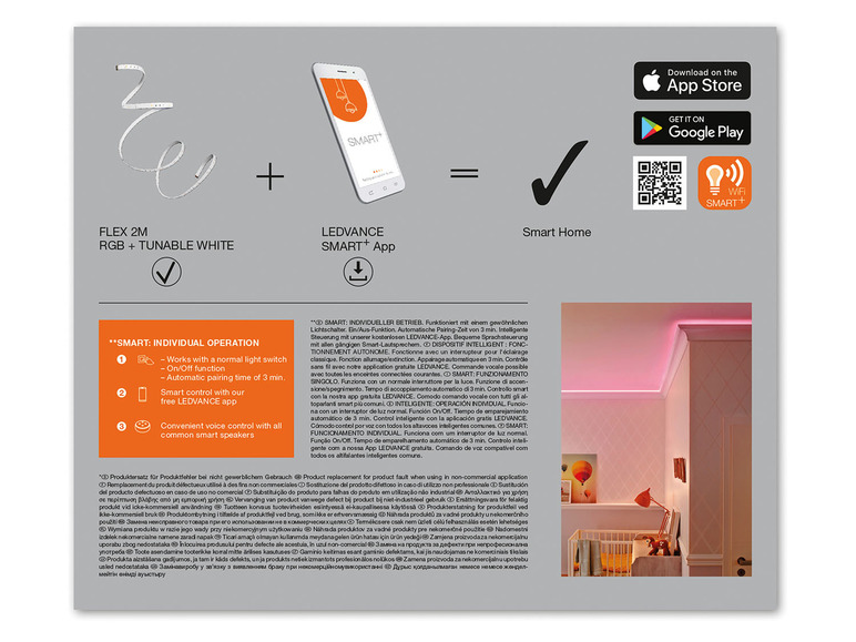 Gehe zu Vollbildansicht: Ledvance Smart LED Strip Wifi, 2m - Bild 5