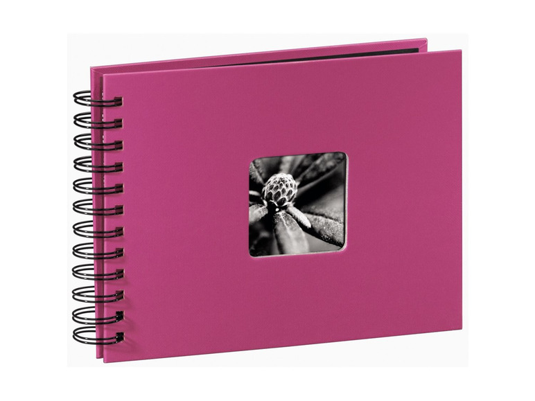 Gehe zu Vollbildansicht: Hama Spiral-Album Fine Art, 24 x 17 cm, 50 schwarze Seiten, Pink - Bild 1