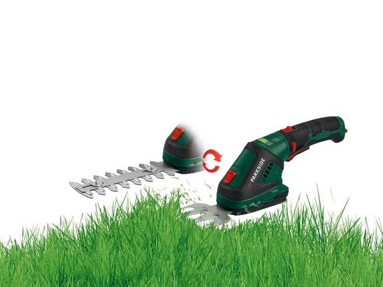 Gehe zu Vollbildansicht: PARKSIDE® Akku-Gras- und Strauchschere »PGSA 4«, mit drehbarem Softgriff, Klicksystem - Bild 2