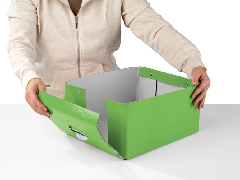 Gehe zu Vollbildansicht: MELINERA® Aufbewahrungsboxen, 2 Stück, 16 L Volumen, mit Deckel, Etikettenhalter - Bild 5