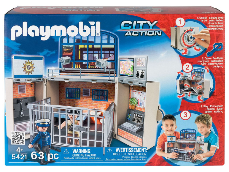 Gehe zu Vollbildansicht: Playmobil Aufklapp-Spielbox »Polizeistation« - Bild 1
