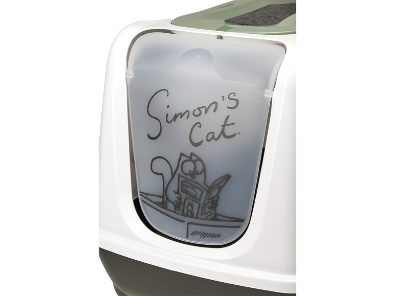 Gehe zu Vollbildansicht: Karlie Simon's Cat Katzentoilette, weiß/grün, 50 x 37 x 39 cm, Kunststoff - Bild 4