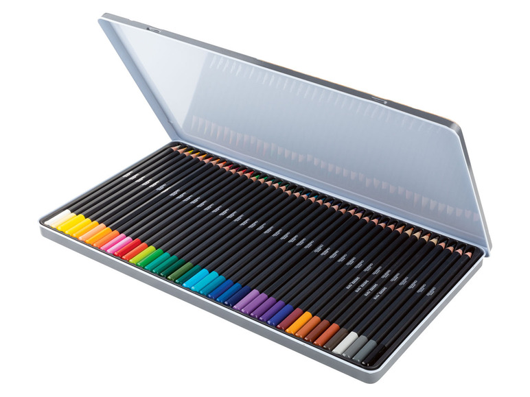 CRELANDO® Künstlerbuntstifte 40er-Set, im Metalletui