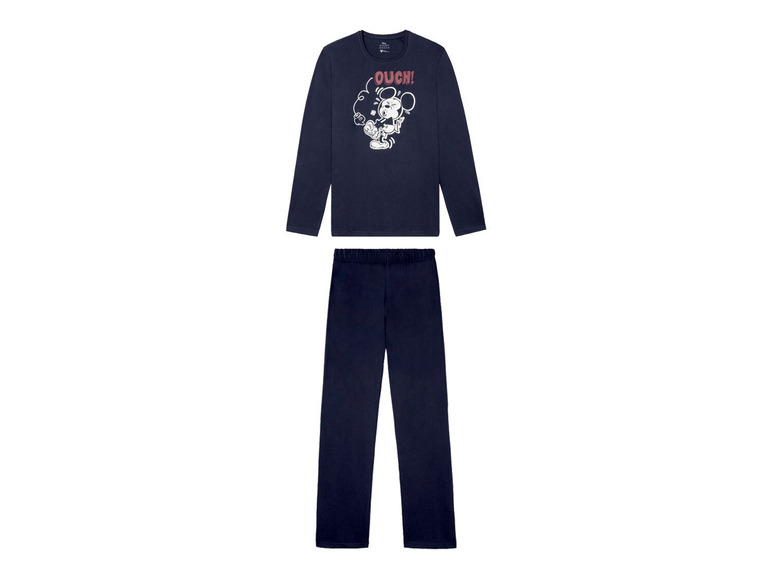 Gehe zu Vollbildansicht: Herren Pyjama, aus weicher Single-Jersey-Qualität - Bild 2
