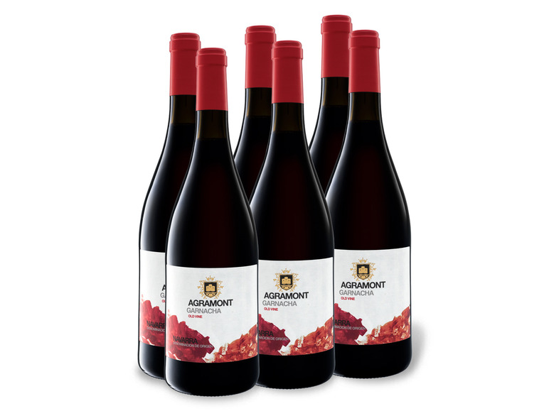 Gehe zu Vollbildansicht: 6 x 0,75-l-Flasche Weinpaket Agramont Garnacha Navarra Old Vine DO trocken, Rotwein - Bild 1
