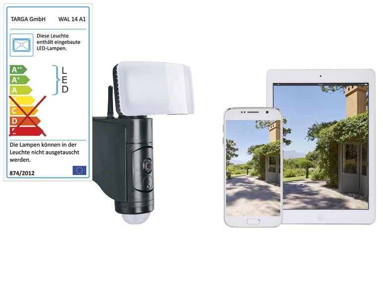 Gehe zu Vollbildansicht: Außenkamera mit LED-Strahler - Bild 2