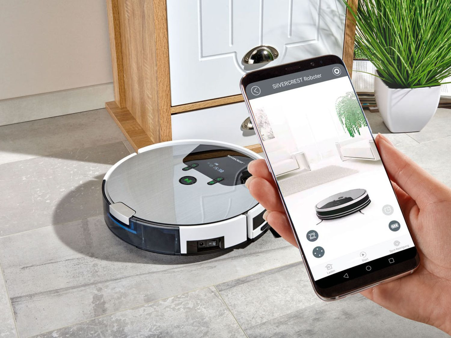 SILVERCREST® Saugroboter »SSRA1«, inklusive App Lidl.de