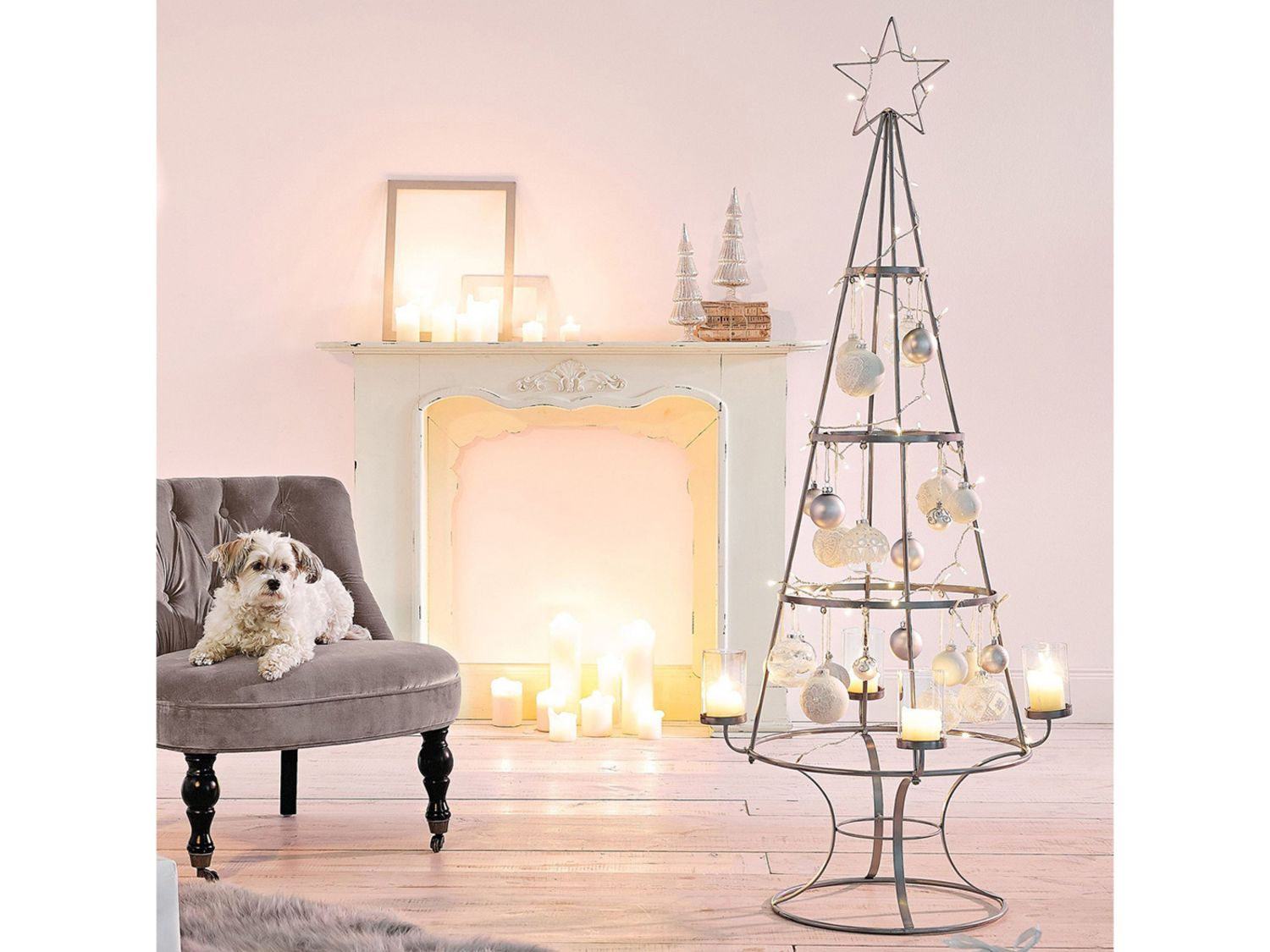 Pureday DekoObjekt Weihnachtsbaum Kerzenhalter Silber Lidl.de