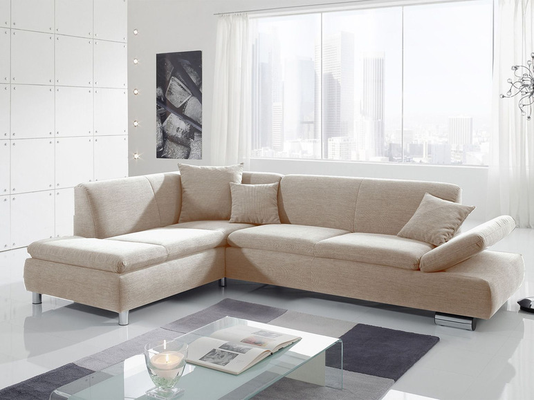 Gehe zu Vollbildansicht: MAX WINZER Edles Ecksofa Terrence in feinem Strukturgewebe Sofa Couch Wohnlandschaft - Bild 5