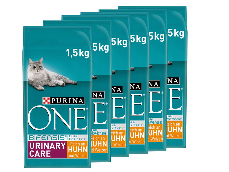 Gehe zu Vollbildansicht: PURINA ONE BIFENSIS URINARY CARE Katzenfutter trocken, reich an Huhn, 6er Pack (6 x 1,5kg) - Bild 1
