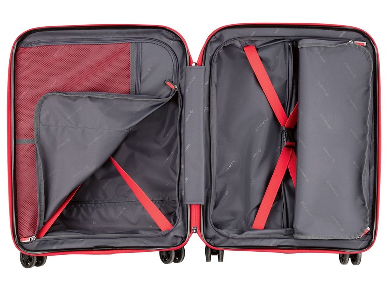 Go to full screen view: TOPMOVE® case, 30 L volume, up to 10 kg filling weight, 4 wheels, polypropylene shell, red - Image 5