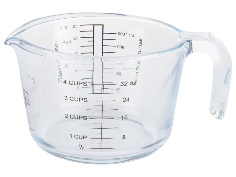 Gehe zu Vollbildansicht: O'Cuisine Messbecher aus Glas, -40 bis 300°C Temperaturbeständigkeit, spülmaschinenfest - Bild 1